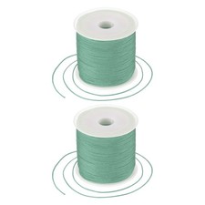 2 pcs 0.8mm String for Bracelets, 44 Yards Beading Thread Peacock Green