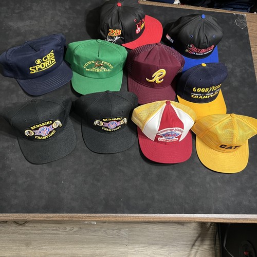 Vintage Sports Specialties Redskins CAT John Deere Goodyear Trucker Hat Lot