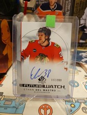 2024-25 SP Authentic Future Watch Auto #154 Ethan Del Mastro FWA RC Blackhawks