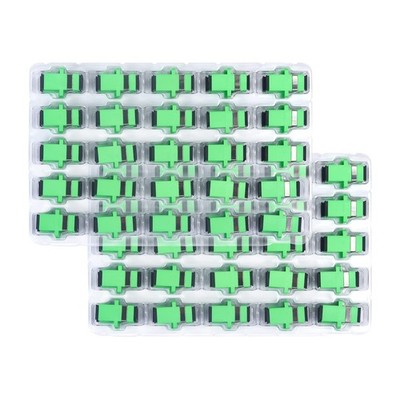100 PCS Fiber Optic Coupler SCAPC Singlemode Adapter Network Mount Panel