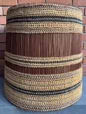 Vintage Woven Maria Kipp Style Shade Chenille Mid Century MCM Modern Textile