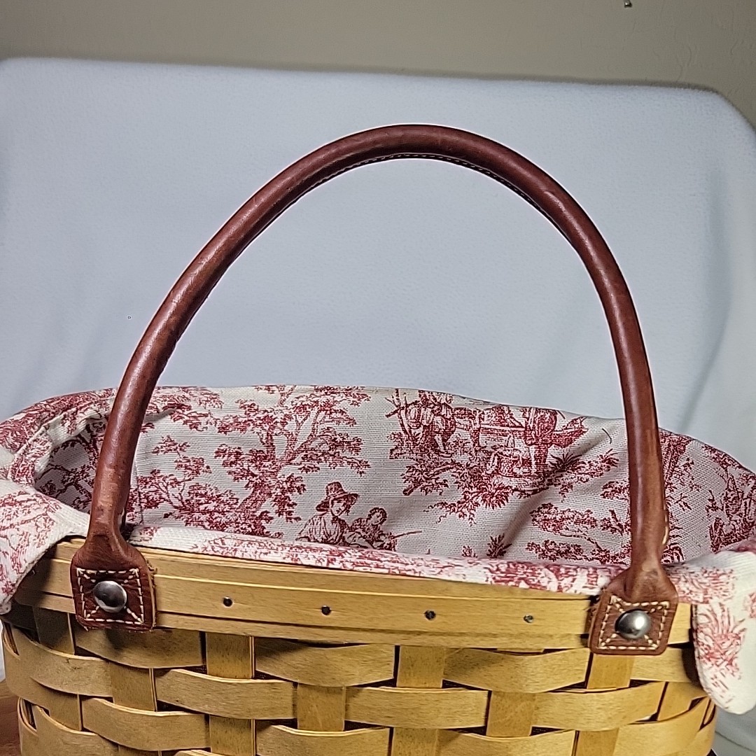 Longaberger 2003 Summertime Boardwalk Basket Leather Handles w