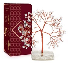 Clear Quartz Crystal Tree of Life, 7 Chakra Reiki Healing Spiritual Gift for Wom