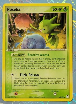 Roselia 42/92 Legend Maker  Pokemon Card LP