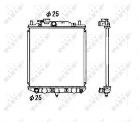 NRF-OE 53673 Radiator, engine cooling for DAIHATSU
