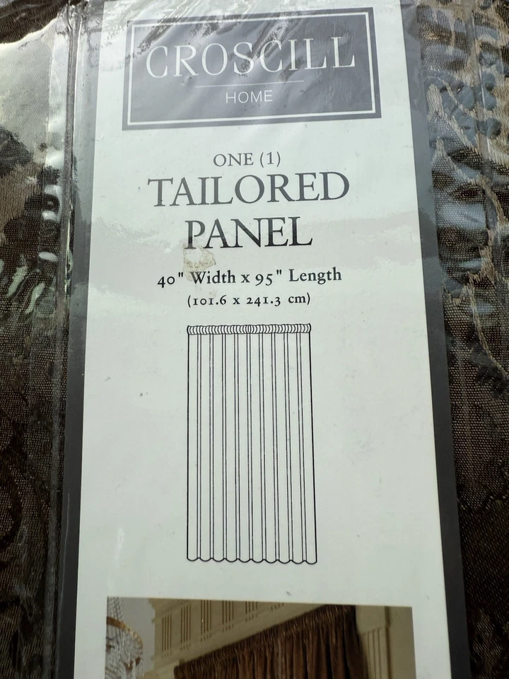 2 NUEVO CROSCILL HOME Cacao Lujoso PANEL A MEDIDA 50” W X 84” L Cachemira Foto 4 de 4