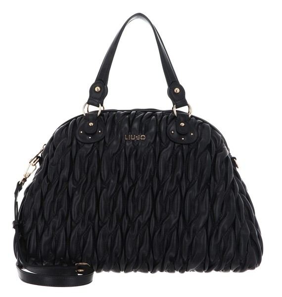 Liu Jo Aide Dome Bag M Handtasche UmhäNgetasche Tasche Nero Schwarz Neu-image