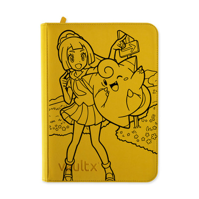 Lasergravierter Tresor X Ordner - Lillie & Clefairy 381/SM-P Thema