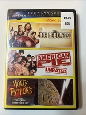 The Big Lebowski, American Pie Unrated, Monty Python's The Meaning of Life DVD