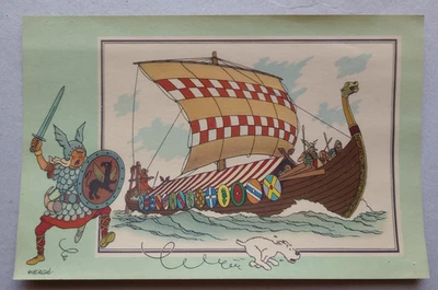 HERGE TINTIN - VOIR ET SAVOIR - CHROMO MARINE 1 - des origines à 1700 - N°14 BE - Photo 1/3