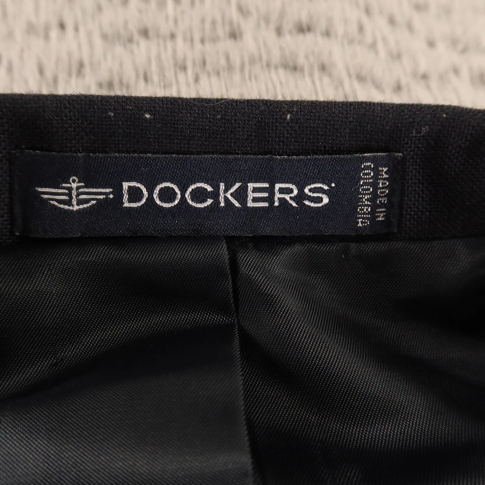 Chaqueta Hopsack M MT 42L Blazer Azul Marino Mezcla Lana Transpirable Dockers Foto 3 de 4