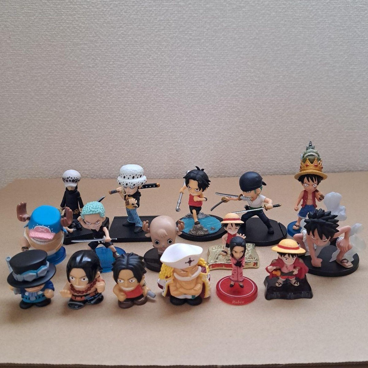 One Piece Anime Mini Figure Lot Set of 15 Characters Luffy Zoro