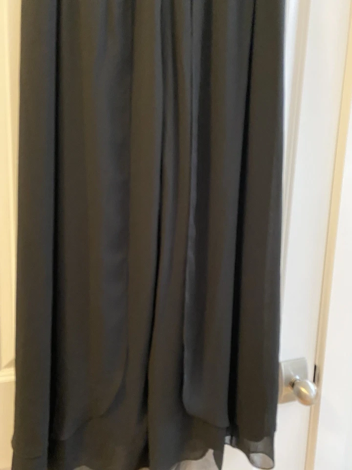 ALEX EVENINGS Womens Black Wide Leg Overlay Chiffon Pants &Sleeveless Top SET 2X - Image 4 of 4