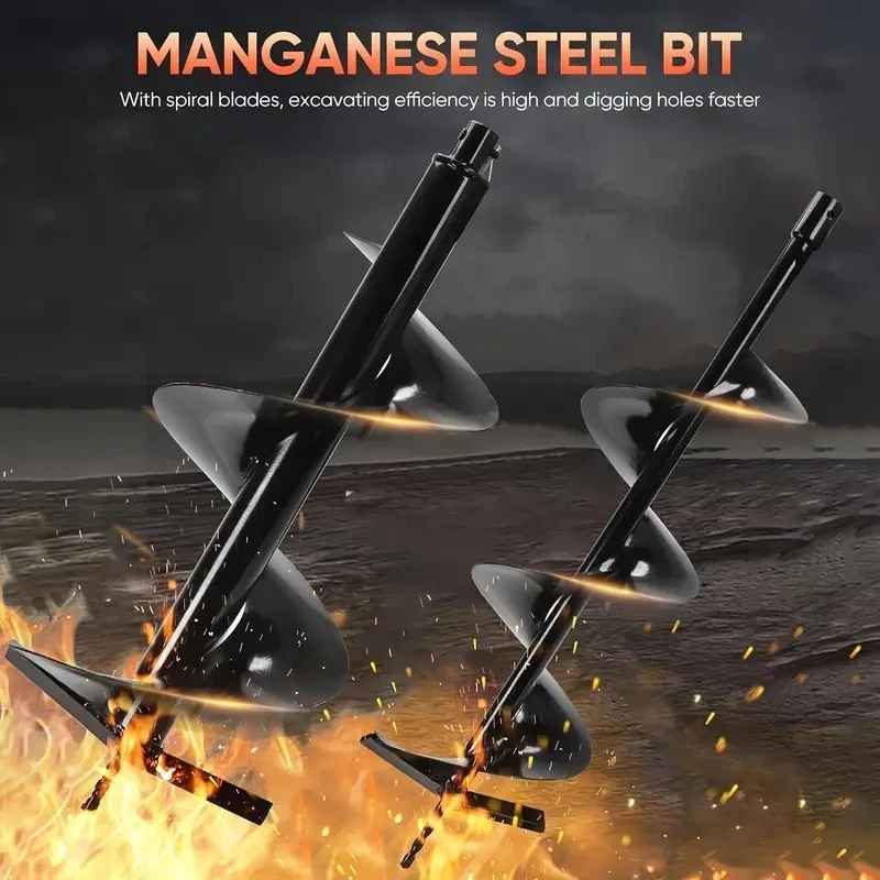 52/63/72CC Post Hole Digger Gas Powered with 4 Auger Drill Bits&3 Extension Rods - Image 4 of 4