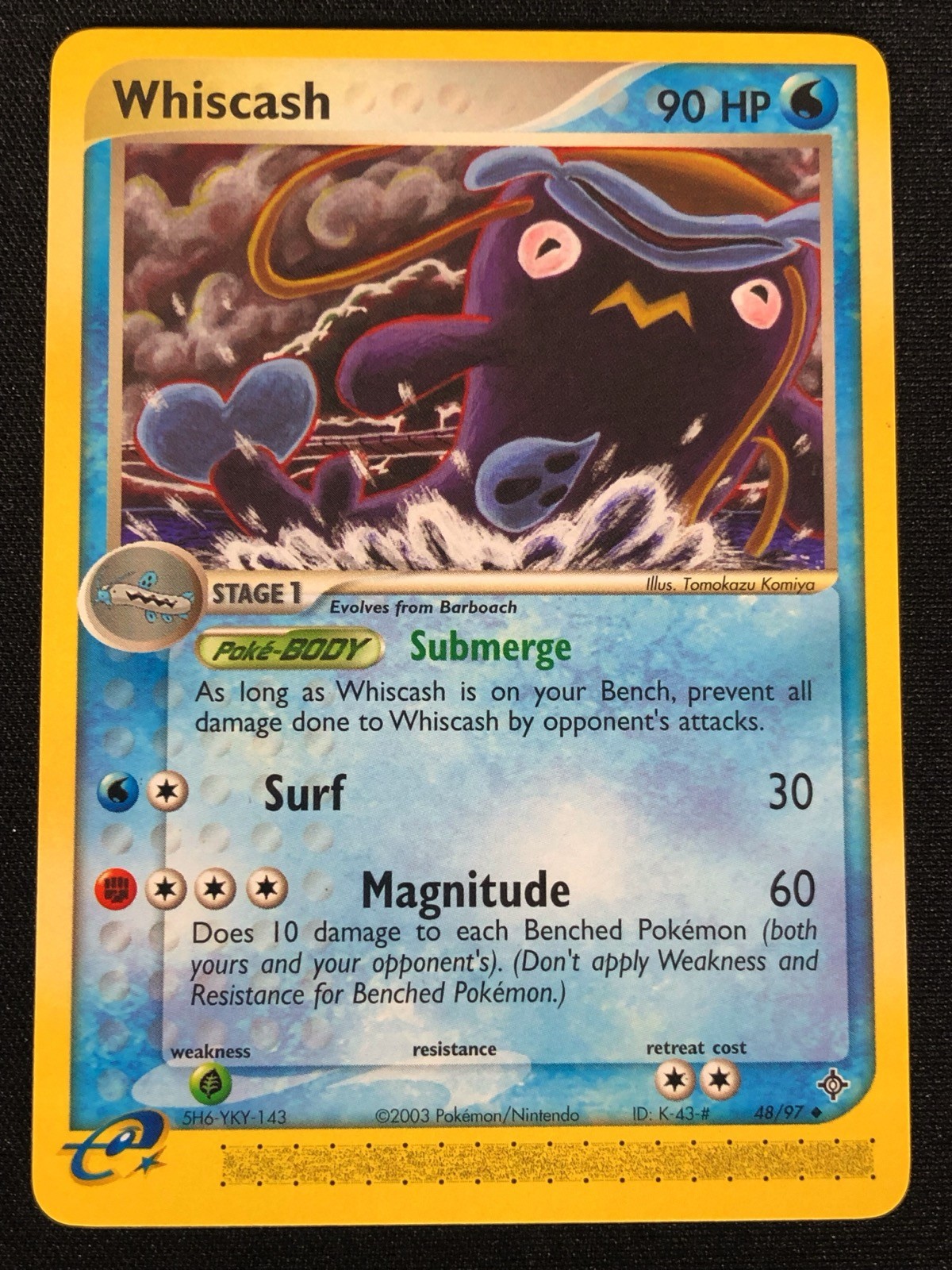 Pokemon Whiscash 48/97 Common (NM)