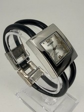 Vintage Joe Boxer 24mm Ladies Watch black band, Running w/new Battery
