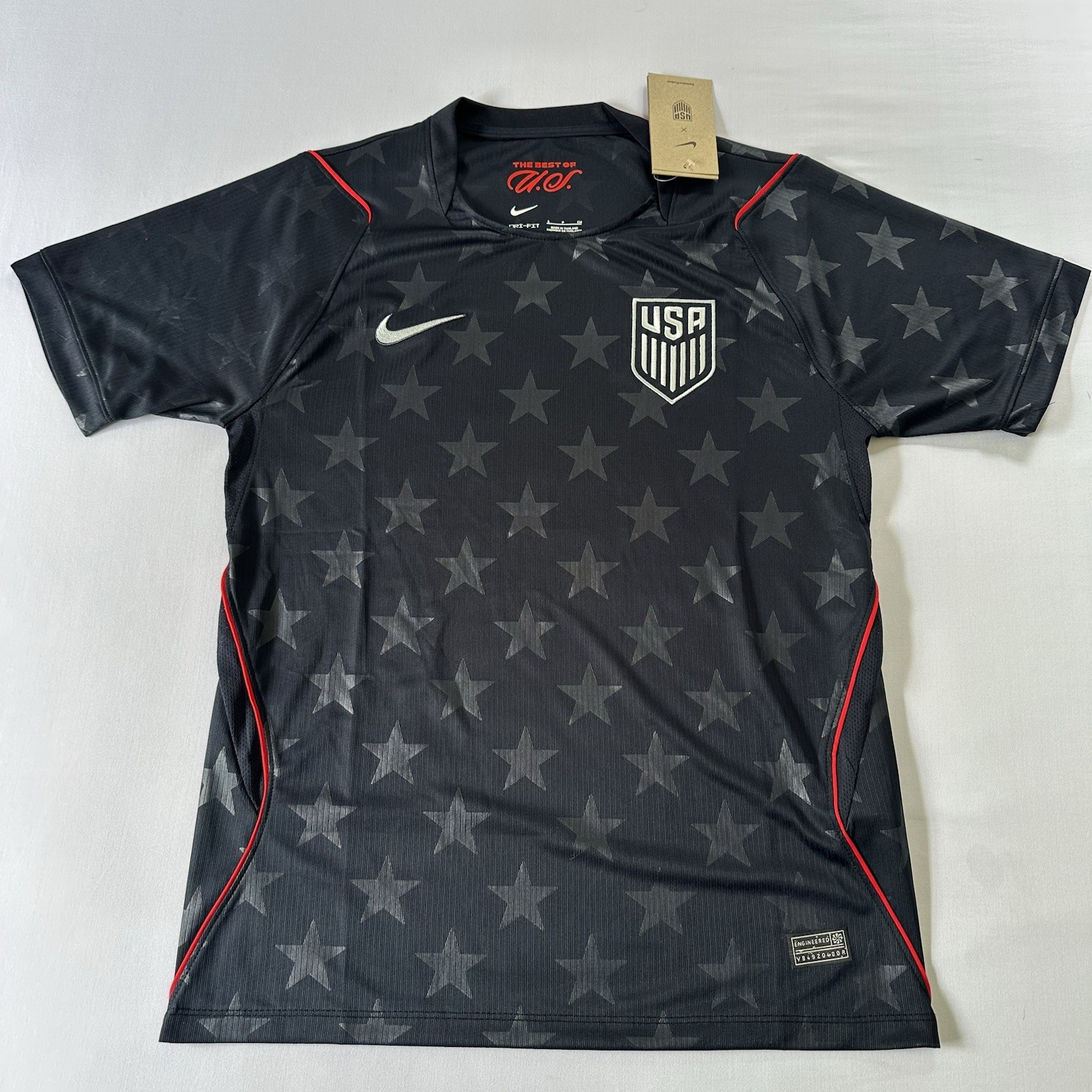 Nike USA Soccer Replica Away Jersey Black Dri-FIT USMNT Men’s Small NWT