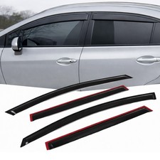 Window Visor Rain Guard 4pcs For Toyota Corolla Sedan 1998-2002 Tape-on Smoke