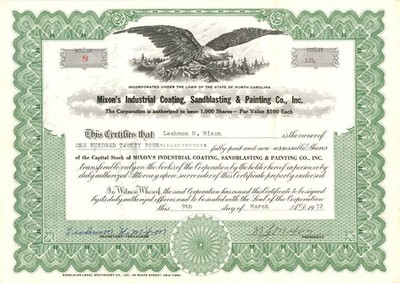 Mixon's Industrial Coating, Sandblasting and Painting Co., Inc. - General Stoc