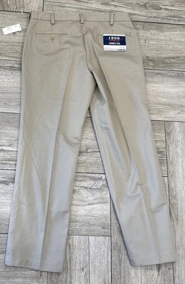 34x30 Izod Heritage Chino Wrinkle Free Slim Fit Flat Front Khaki Pant 2017 Pants