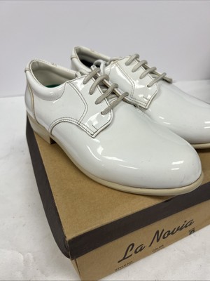 La Novia Size 2 Boys White Dress Shoe NIB