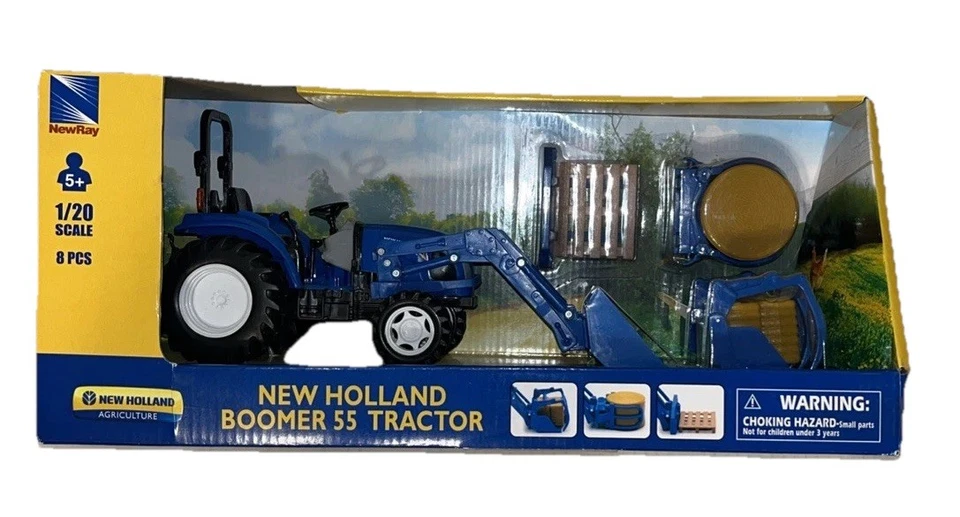New Holland Boomer 55 Tractor with Interchangable Accessories New-Ray Toys - Image 2 of 4