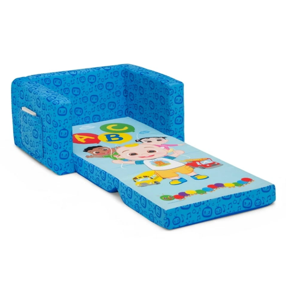 Sofá tumbona abatible CoComelon 2 en 1 para niños de Delta Children sin tarifa de importación Foto 4 de 4