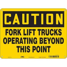 CONDOR 476N99 Safety Sign, 18 in H, 24 in W, Polyethylene, Horizontal