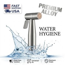 Toilet Shattaf Adapter Hose Bidet Spray Stainless Steel Handheld Shower Head US