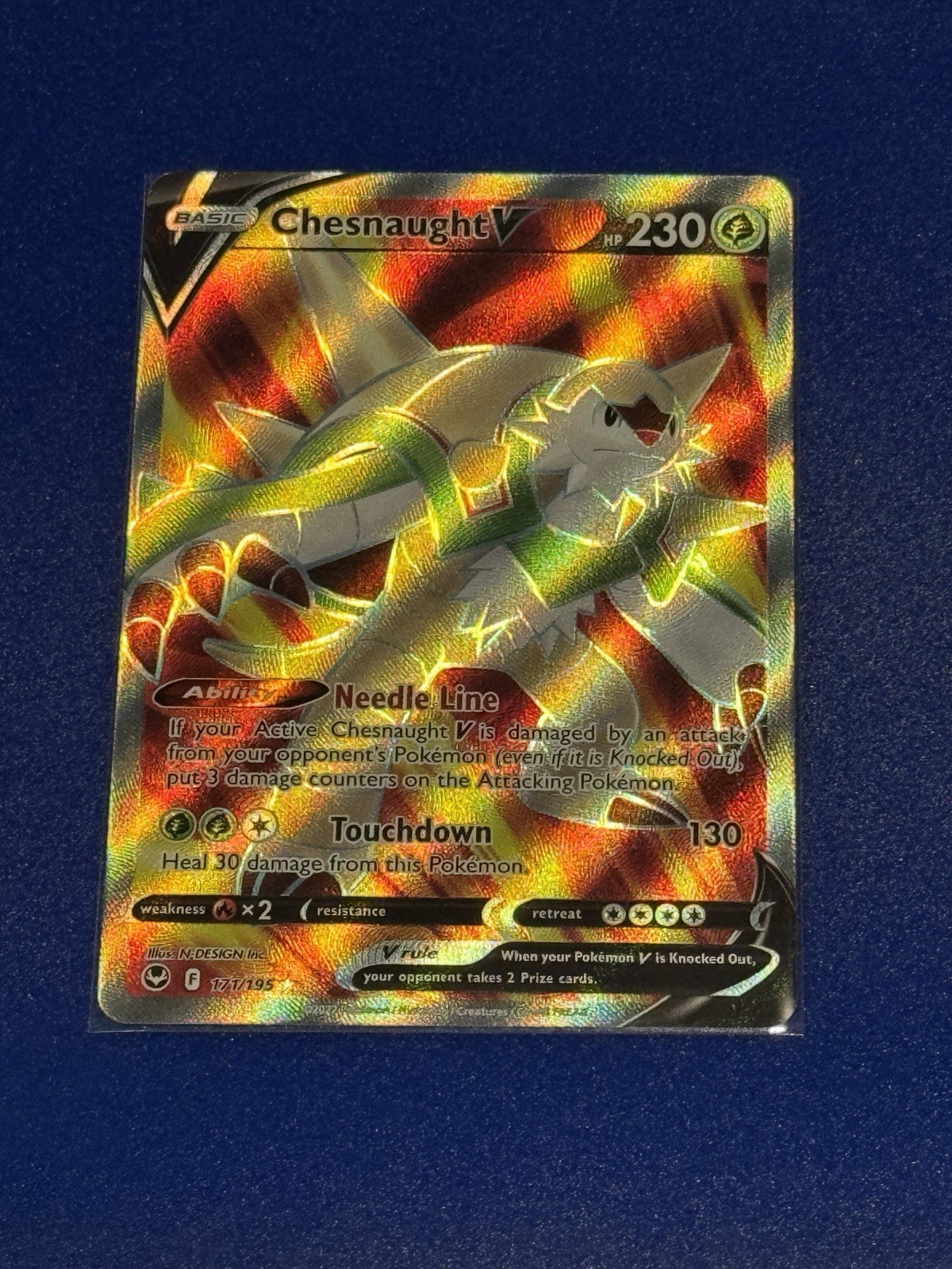 Chesnaught V (Full Art) 171/195 Swsh12: Silver Tempest Holo - Pokémon Card