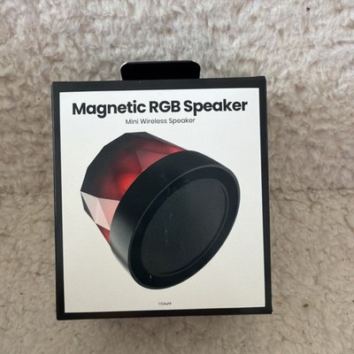 Gems Magnetic RGB Mini Wireless Speaker 5W Output MagSafe Compatible Black Red