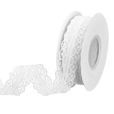 Cinta de Encaje Vintage Blanca 25 Yardas 1.2 Pulgadas de Ancho