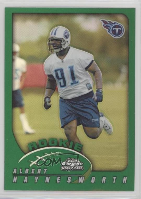 2002 Topps Chrome Rookie Refractor Albert Haynesworth #186 0q5