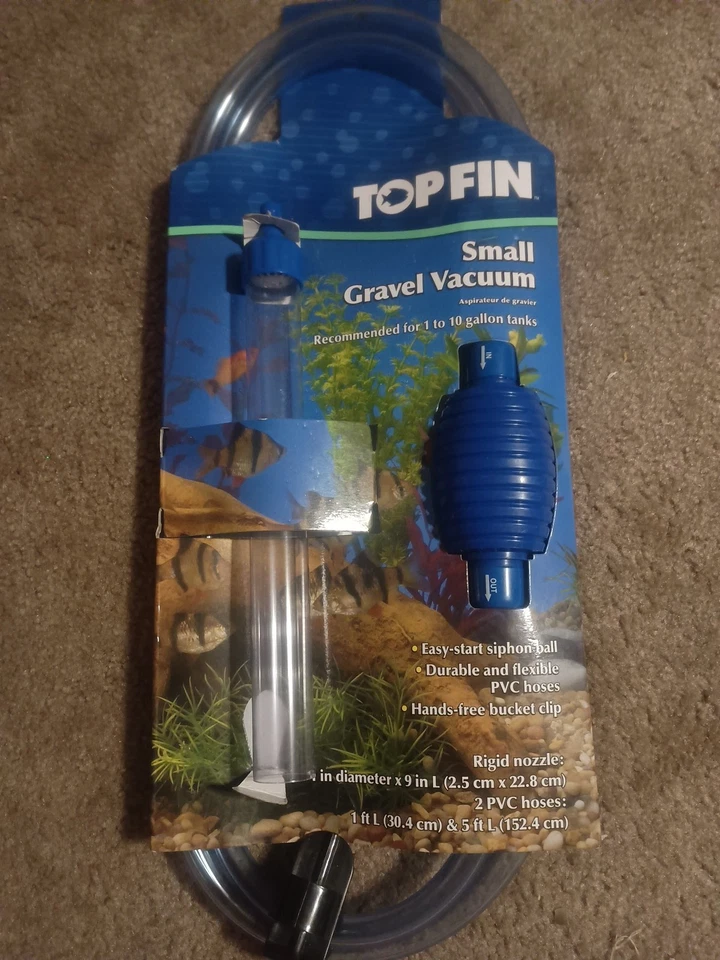TOP FIN SMALL GRAVEL VACUUM GRAVEL CLEANER FOR SMALL AQUARIUM 1-10 GALLON - Image 2 of 4