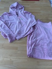  199 NWT Size L JUICY COUTURE BLING Velour TRACKSUIT -Rose Pink Pants Hoodie