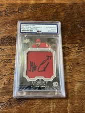 Matthew Coronato IP Signed UD Exquisite RC Jersey Card PSA DNA Slab Flames Auto