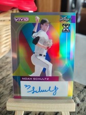 2022 Leaf Vivid Baseball XRC Rookie Auto 25/40 BA-NS1 - NOAH SCHULTZ White Sox