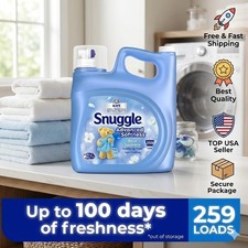 Snuggle Advanced Softness Liquid Fabric Softener, Blue Sparkle 259 loads, 176 oz 0.13 per gallon