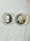 Lot of 2 - 1/4 oz .999 Silver Rounds - 2006 Nebraska & 2007 Washington Designs
