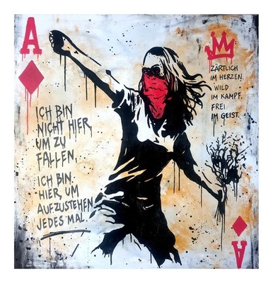 Original Painting Unique Signed Abstract Modern Art Painting Picture Banksy Art