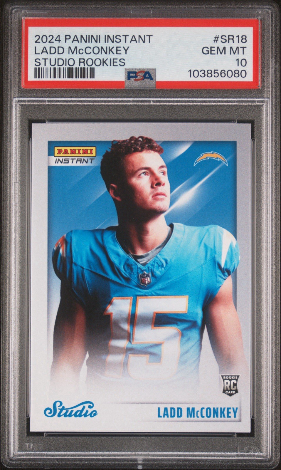 Ladd McConkey Panini Instant Studio Rookies #SR18 Base