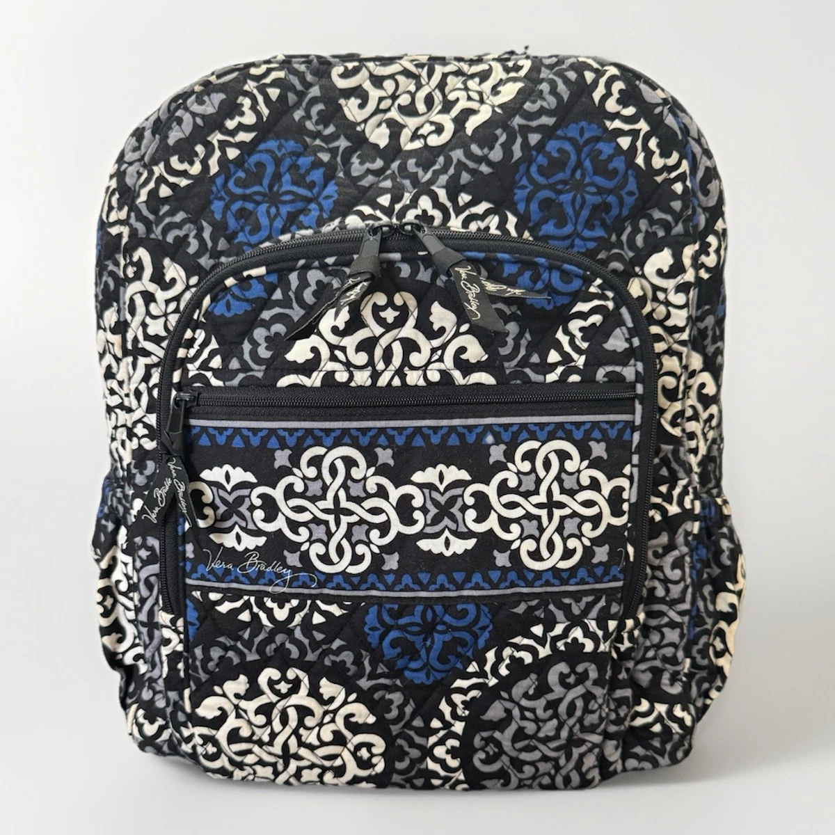 Vera Bradley Iconic Campus Backpack In Ink Blue Floral Pockets Vera Bradley * BLUE BAYOU Campus Backpack * | Mercari main image 2