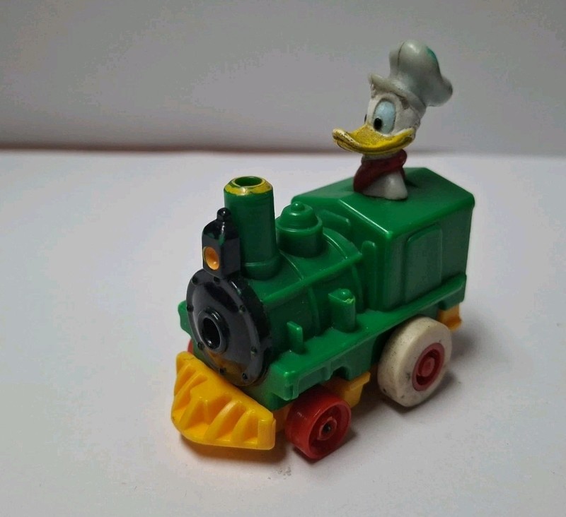 1988 Vintage Donald Duck Train Engine McDonald's Happy Meal Pull Back Action Toy
