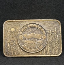 WC11112 VINTAGE 1983  XV WORLD JAMBOREE MONDIAL  ALBERTA, CANADA BELT BUCKLE