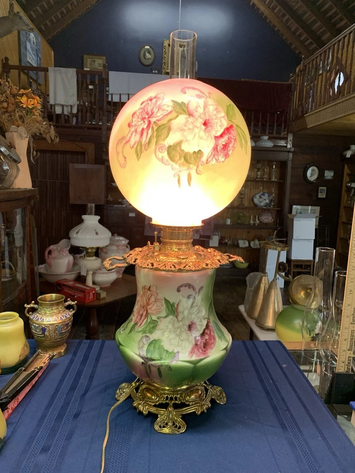 Lámpara de aceite electrificada grande Lo que el viento se llevó Foto 2 de 4