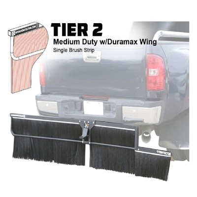 Towtector 78'' x 16'' Mud Flap Brush Strip w/ Duramax Wing for 2.5'' Receivers