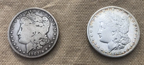 1902-S and 1903-S Morgan Silver Dollars Rare Dates Lot