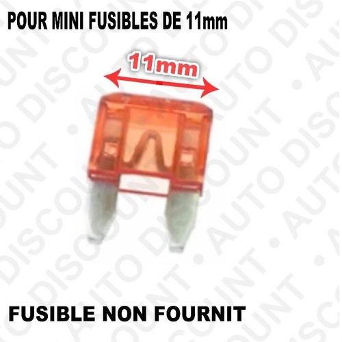 Porte fusible mini a lame POUR AUTO MOTO QUAD SKOOTER BATEAU CAMPING CAR 12V - Picture 4 of 8