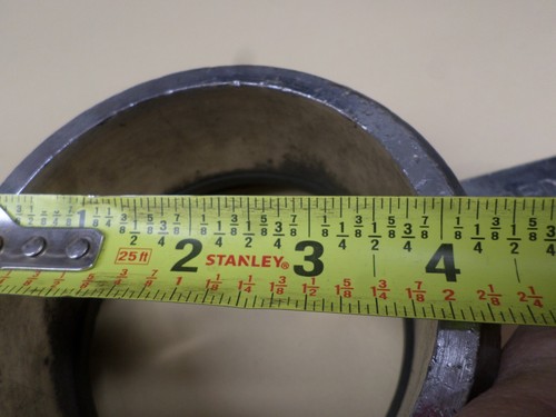 Adattatore idrante tubo antincendio ottone cromato vintage 4" NH femmina a 4" NPT maschio - Foto 9 di 14