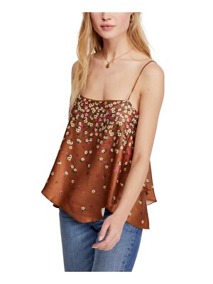 FREE PEOPLE Let Me Love Printed Cami Amber Floral Combo SMALL  Boho